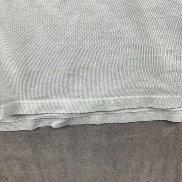Brooks Brothers Mens Shirt XL White Blue Colorblock Rugby Polo Long Sleeve Crest - Picture 7 of 12